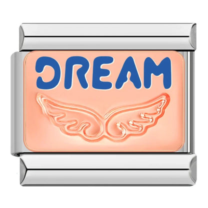 Word & Slogan Italian Charms — Jesus, Dream, Loved, Rebel, I Love You & More