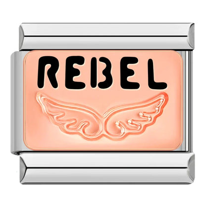 Word & Slogan Italian Charms — Jesus, Dream, Loved, Rebel, I Love You & More