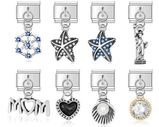 9mm Width Original Daisy Mom Star Heart Rhinestone DJ072