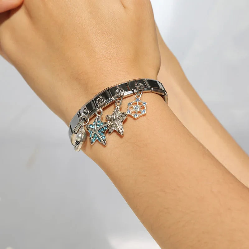 9mm Width Original Daisy Mom Star Heart Rhinestone DJ072