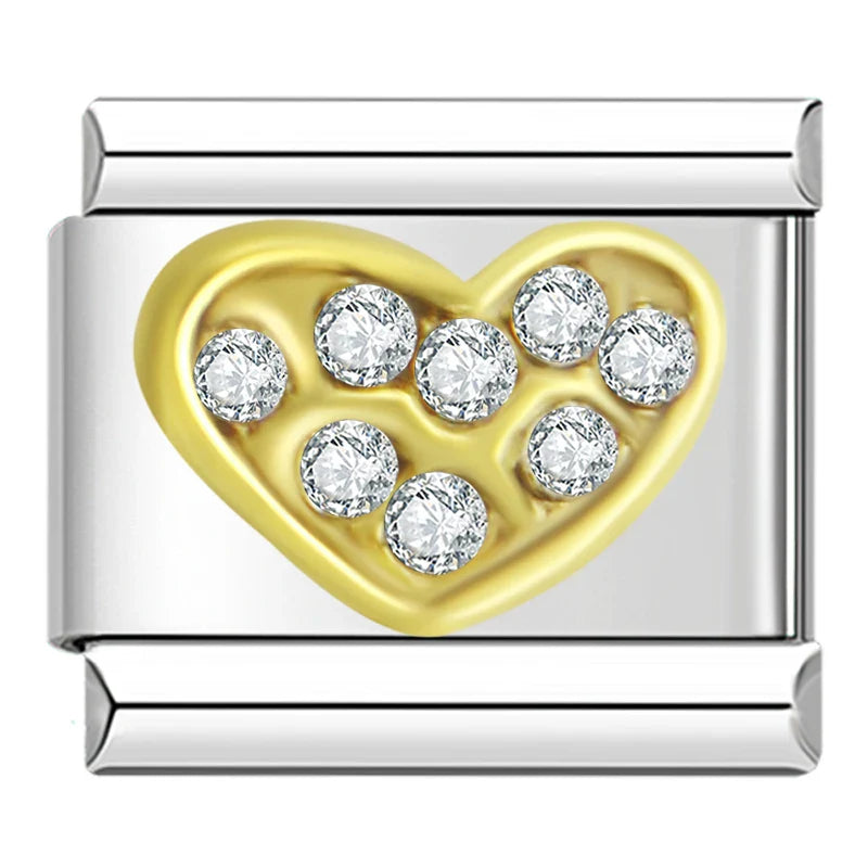 9mm Width Original Daisy Mom Star Heart Rhinestone DJ072