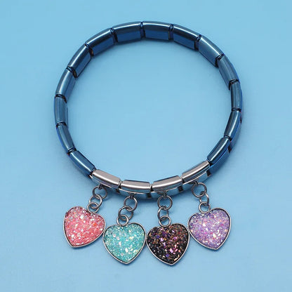Druzy Crystal Heart Dangle Charms