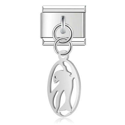 Sweet Cat & Owl Dangle Charms in Silver & Gold