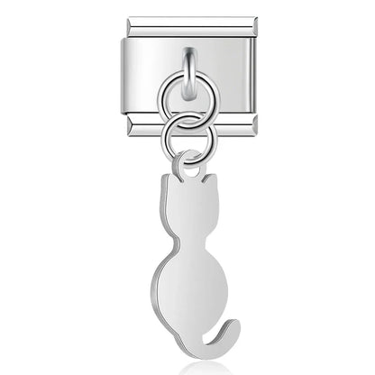 Sweet Cat & Owl Dangle Charms in Silver & Gold