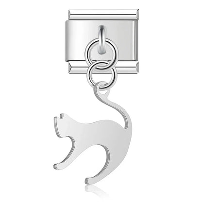 Sweet Cat & Owl Dangle Charms in Silver & Gold