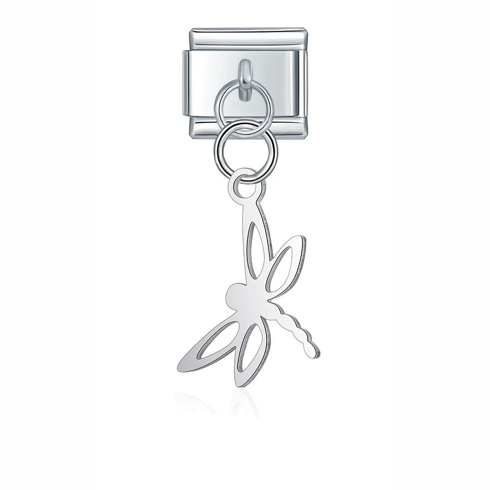 Silver symbols dangle italian charms