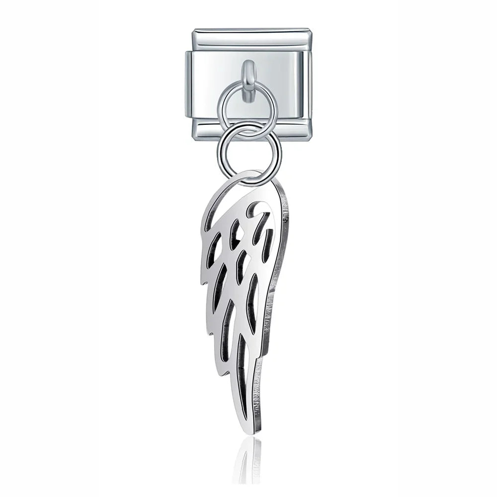 Silver symbols dangle italian charms