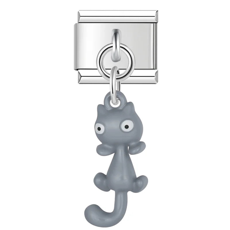 Colorful girly Animal Cat Bowknot charms