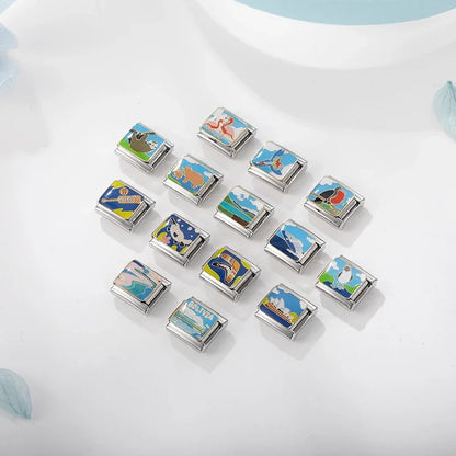Wildlife & Global Wonders Italian Charms — Bolivia, Ayers Rock, Sydney, Easter Island & More