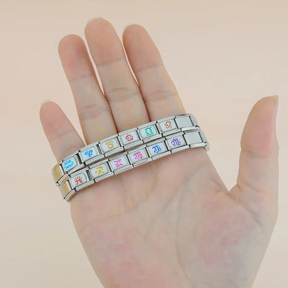 Colourful Zodiac & Astrology Italian Charms — Star Signs, Horoscope & Celestial Bracelet Links