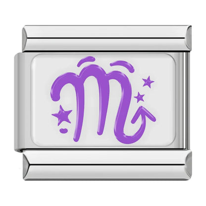 Colourful Zodiac & Astrology Italian Charms — Star Signs, Horoscope & Celestial Bracelet Links