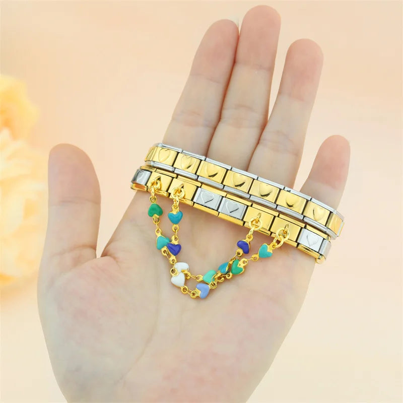 Stainless Steel Heart Chain DJ1380