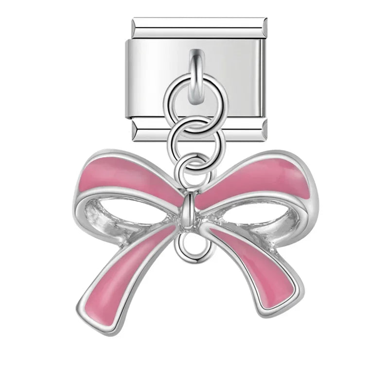 Moon Star Bowknot Italian Charms