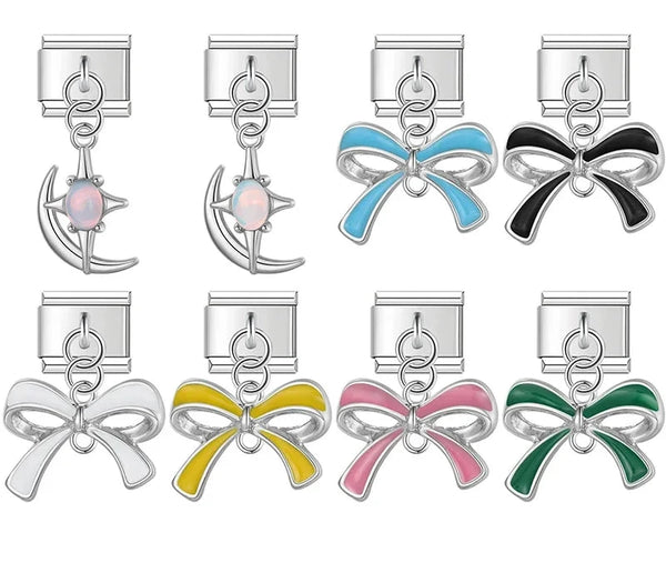 The Moon, Star & Bowknot Dangle Charm