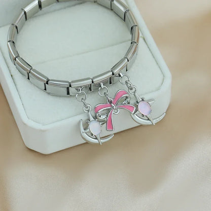 The Moon, Star & Bowknot Dangle Charm