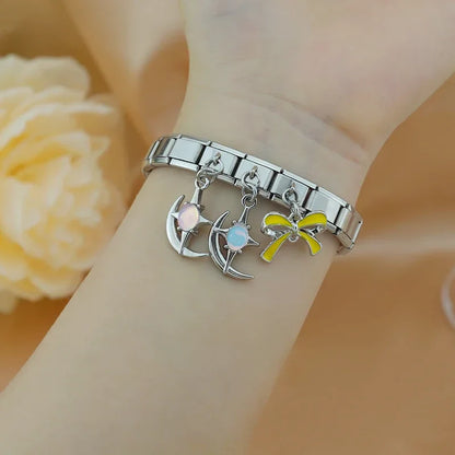 The Moon, Star & Bowknot Dangle Charm