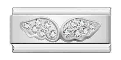 Double Width Italian Charms — Crystal Pavé, Best Friends, Angel Wings, Love & More