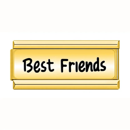 Double Width Italian Charms — Crystal Pavé, Best Friends, Angel Wings, Love & More