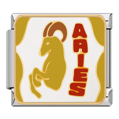 Retro Zodiac & Astrology Italian Charms — All 12 Star Signs on 9mm Bracelet Links