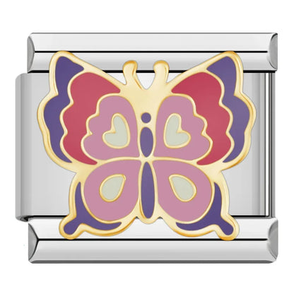 Casino & Butterfly Italian Charms — Poker, Dice, 777, Win Crown, Money Bag & Happy Camper