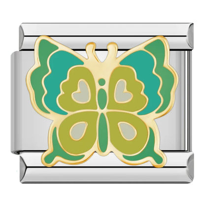 Casino & Butterfly Italian Charms — Poker, Dice, 777, Win Crown, Money Bag & Happy Camper