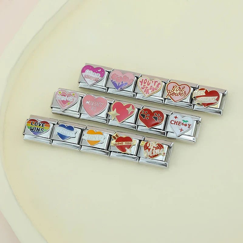 Romantic Heart Love Charms Italian  ZH031