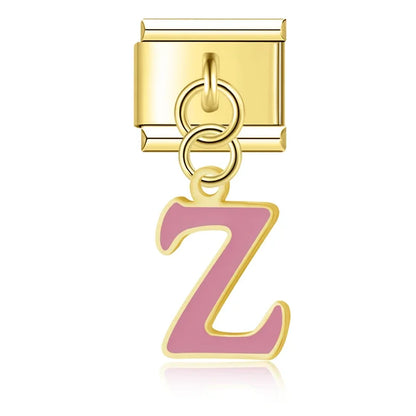 The Colourful Golden Lowercase Letter Dangle Charm A–Z