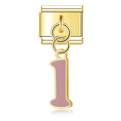 The Colourful Golden Lowercase Letter Dangle Charm