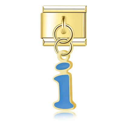 The Colourful Golden Lowercase Letter Dangle Charm