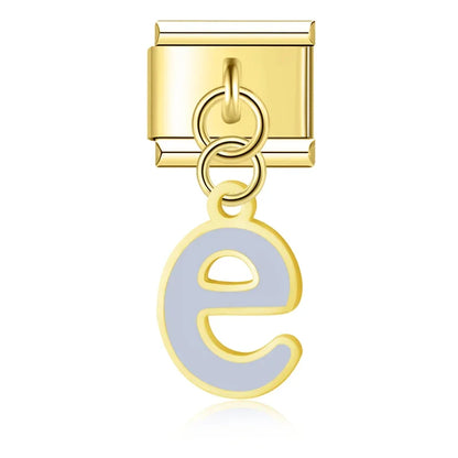 The Colourful Golden Lowercase Letter Dangle Charm A–Z