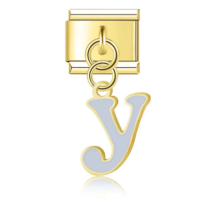 The Colourful Golden Lowercase Letter Dangle Charm