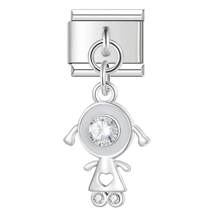 Enamel Globe & World Map Dangle Charm for Charm Bracelets