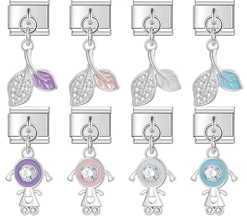 Shiny CZ Leaves Girls  DJ1320