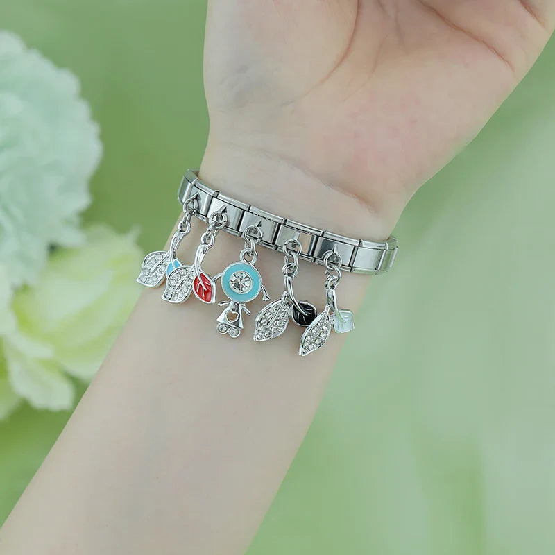 Crystal Leaf & Girly Dangle Charm
