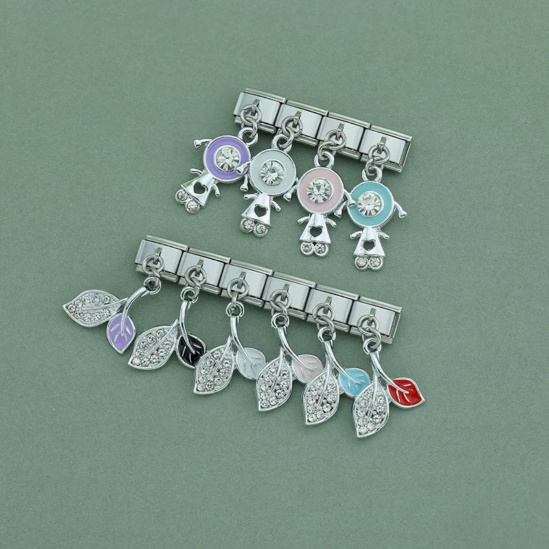 Shiny CZ Leaves Girls  DJ1320