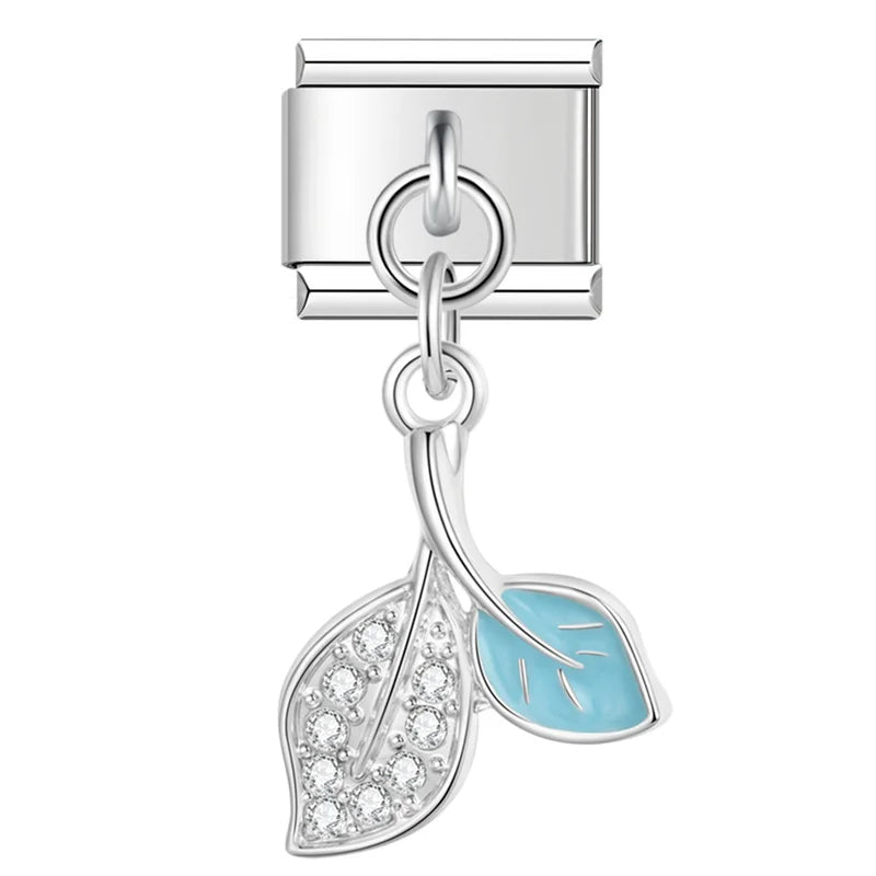 Shiny CZ Leaves Girls  DJ1320