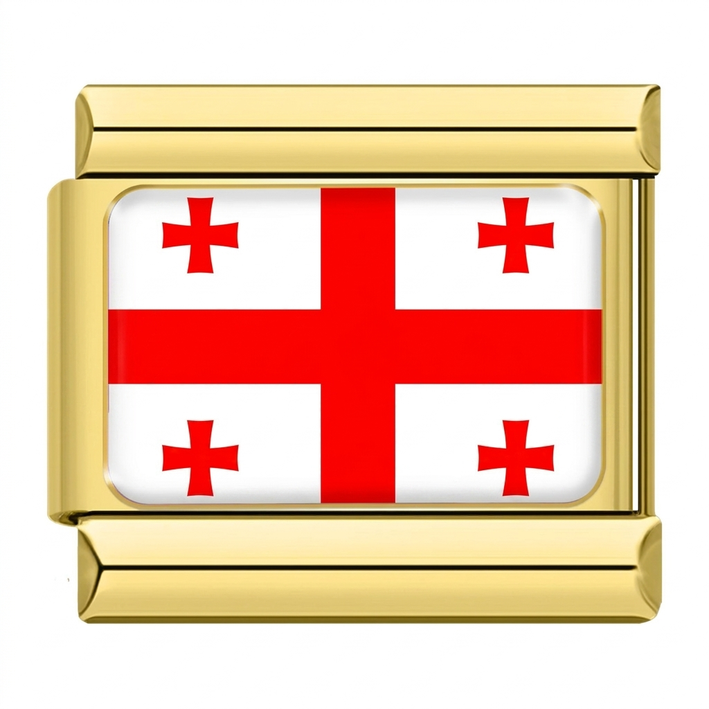 Golden National Flag Charms