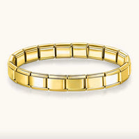 Gold Italian Charms Bracelet — Gold-Plated Modular 9mm Link Bracelet