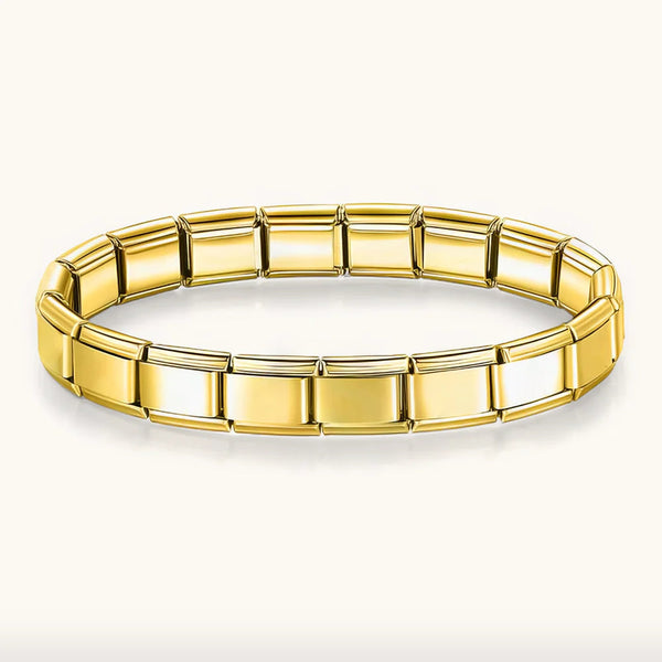 Gold Italian Charms Bracelet — Gold-Plated Modular 9mm Link Bracelet