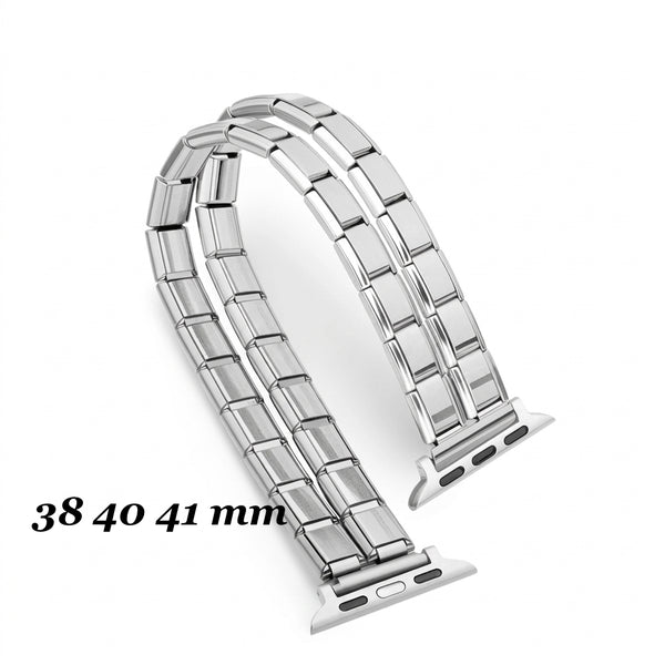 Double Band Apple Watch Charm Bracelet Adapter — Italian Charm Compatible Apple Watch Band