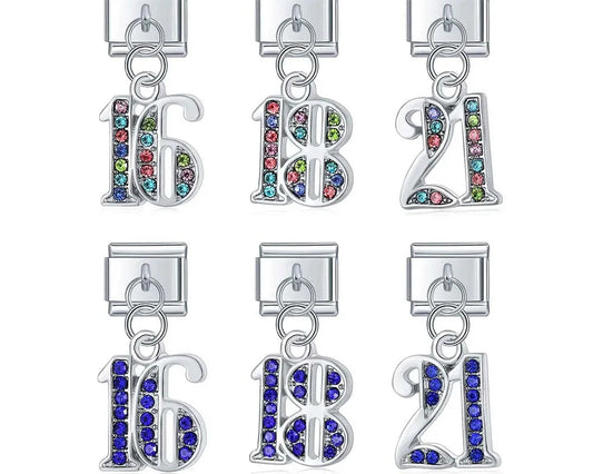 numbers 16 18 21 charms