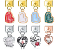 The Sweet Romantic Heart & Flower Dangle Charm