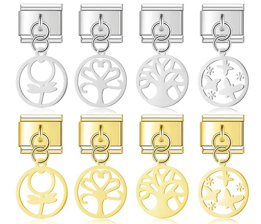 Delicate Nature & Garden Silhouette Dangle Charm