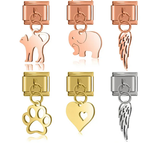 Elephant Wing Cat Heart Love Claws charms