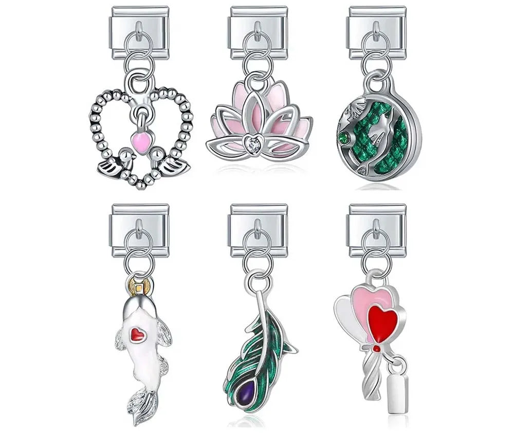 Fish Love Birds Heart Key Feather