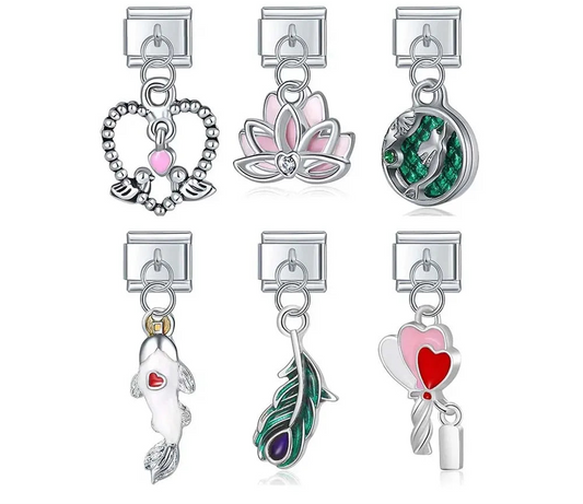Fish Love Birds Heart Key Feather