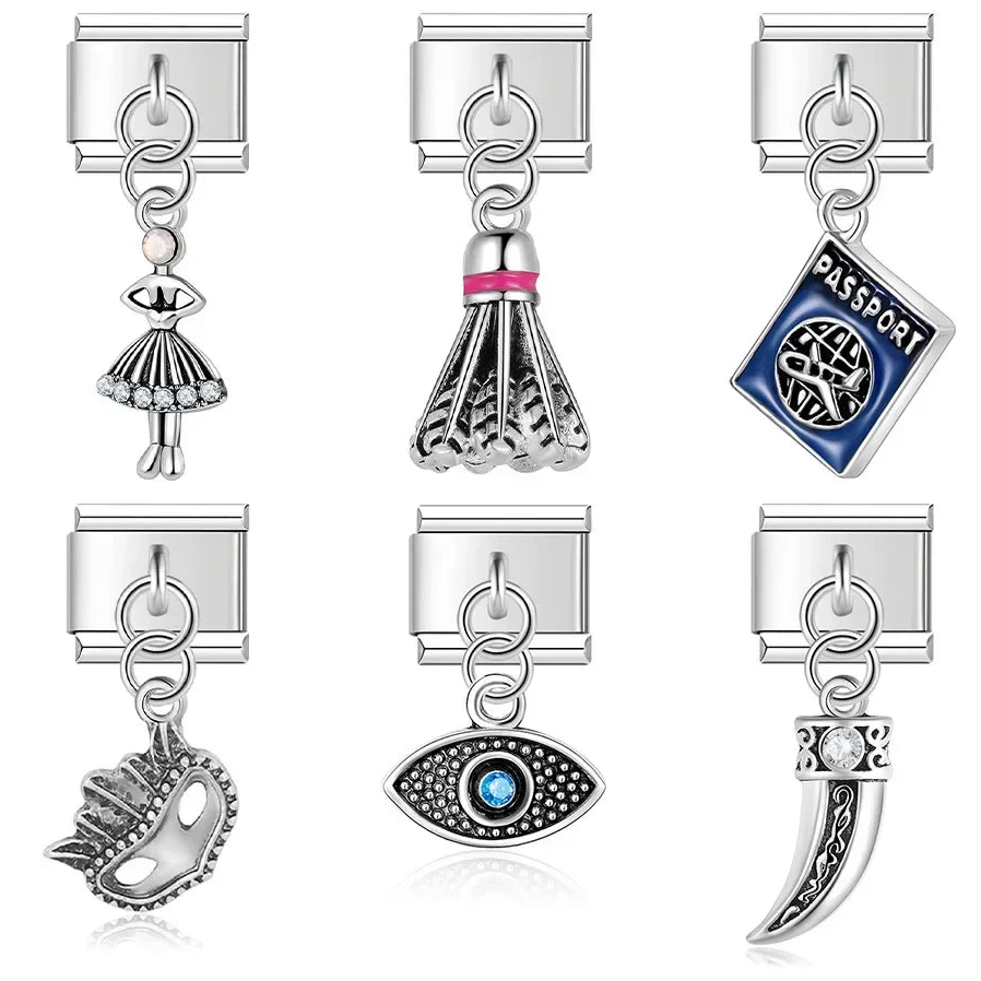 Girl Mask Eye Passport charms