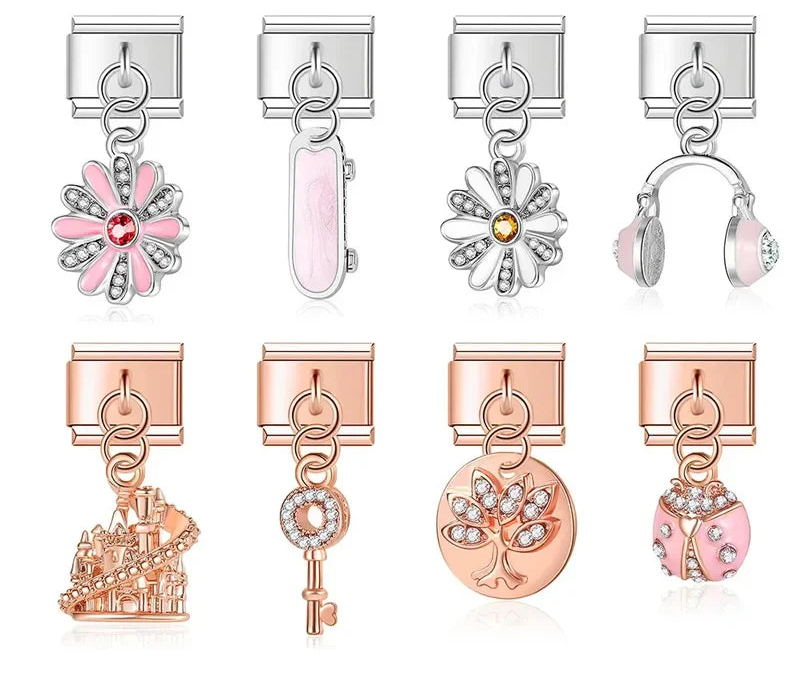 Flower Key Beetles Headset Castle charms