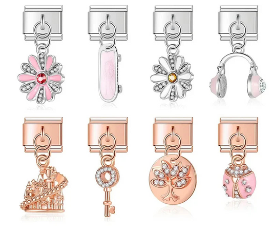 Flower Key Beetles Headset Castle charms