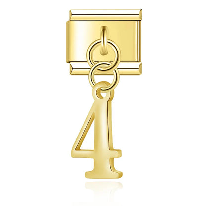 Engraved Floral Oval Single Link Charm